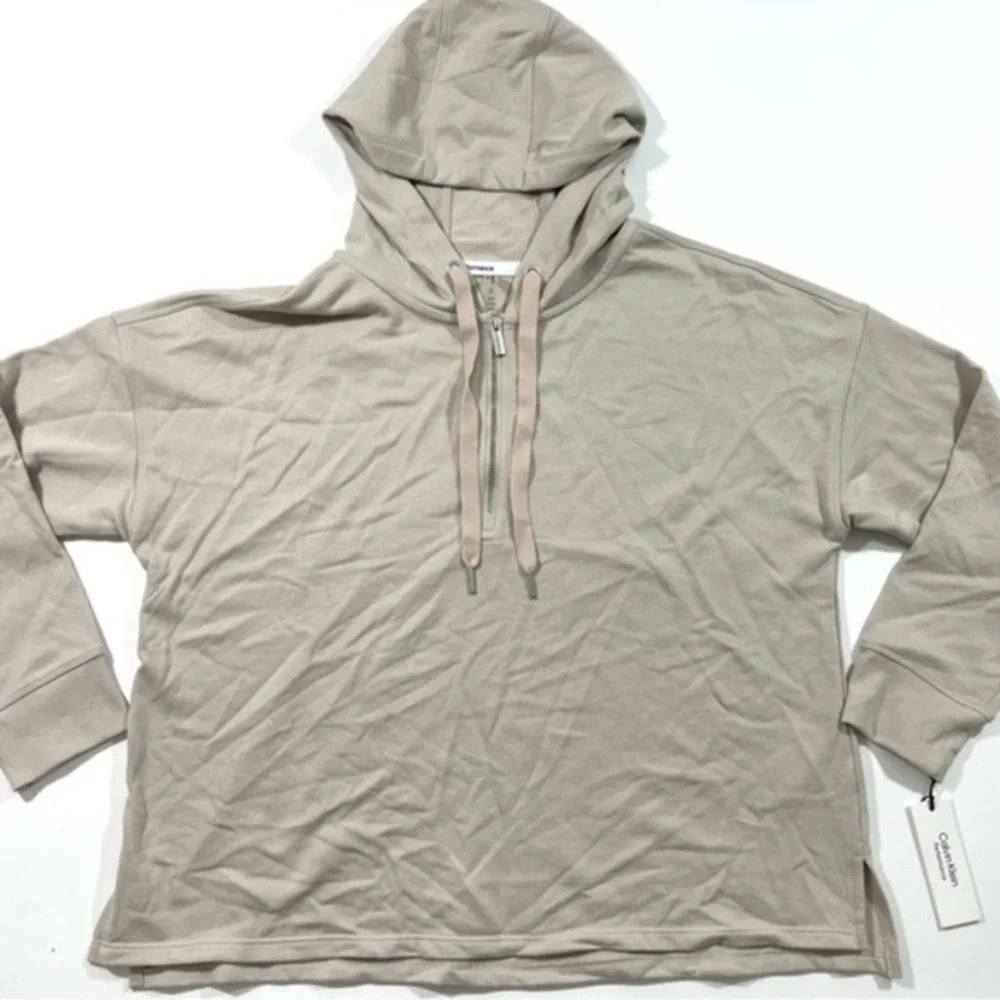 New Calvin Klein Performance Hooded Half Zip Shirt 1X
